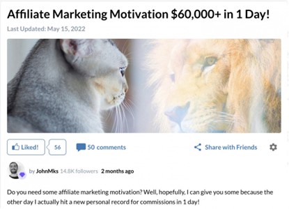 Affiliate Marketing Motivation